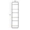 Black Metal Wall Mounted 6 Rack Magazine Holder